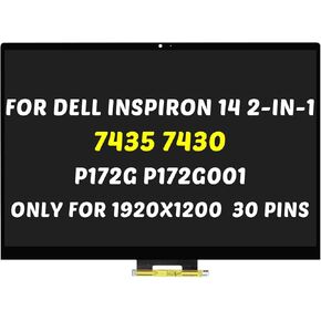 Replacement for Dell Inspiron 14 7435 7430 2-in-1 LCD Laptop Screen P172G P172G001 D/PN: 2JYYF 5K0M2 WUXGA 1920x1200 14.0" 30 Pins LCD Touch Screen Display Digitizer Assembly with Bezel