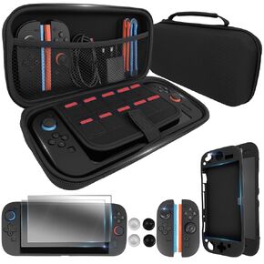 JDGPOKOO Case Compatible with Nintendo Switch 2, 10 in 1 Switch 2 Accessories Bundle Kit with Carrying Case, Protective Case Cover, Screen Protector and 4pcs Thumb Grips Caps