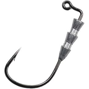 40 pcs Fishing Weighted Worm Hooks for Soft Plastics Lures Jig Head Hooks Swimbait Bass