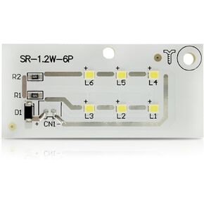 Microwave LED Light Compatible with Frigidaire, Electrolux, Kenmore; Replaces 5304499540, 5304509445; 1 Count, 1.2W, 12V, White, LED