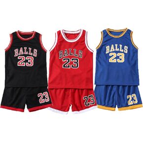 Toddler Kids Sports Shorts Set Baby Boys Girls Jerseys 2 Piece Basketball Tank Top Mesh Shorts Set