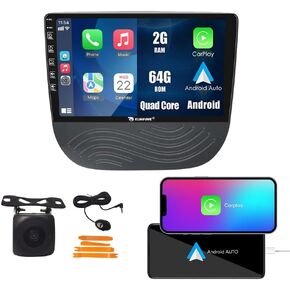Kunfine CarPlay Android Auto Navigation Stereo GPS Radio Reverse Camera Display 9" IPS Touchscreen Headunit Tablet Pad Media Player for Chevrolet Malibu XL 2016-2018, if Applicable Octa Core 3G+32G