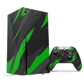 WraptorSkinz Skin Decal Vinyl Wrap compatible with the XBOX Series X Console and Controller - Jagged Camo Green (GAMING CONSOLE NOT INCLUDED)
