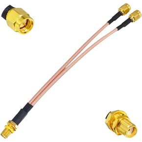 4G LTE Antenna Adapter Splitter Cable SMA Female to Dual SMA Male V-Shape Cable 15cm for 4G LTE Home Phone Router Gateway Modem MiFi Mobile Hotspot Cellular Amplifier Cell Phone Signal Booster
