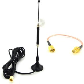 10dBi Gain 4G Antenna Booster 4G LTE SMA Antenna 862Mhz-2700Mhz with 3M RG174 Cable (Antenna with SMA Male to Female RG316 Cable)