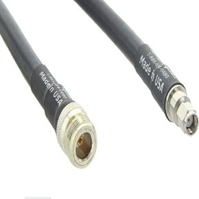 MPD Digital I LMR400 Times Microwave Coaxial Cable I N Female - RPSMA Male Connectors I Low Loss RF Coaxial Cable I CB, Ham Radio, Transmitters, Antenna I 6 FT