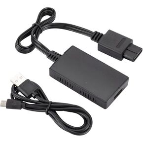 720P/1080P N64 To HDMI-compatible Converter Game Console Adapter Plug And Play HD Cable Adapter Compatible With Nintendo 64/NGC/SNES display port (Color : Black)