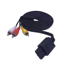 AV Cable for N64 NGC SNES, 10 feet/3 m TV Composite Audio Video Cable Retro 3 RCA Extension Cable with Winding for N64 Gamecube SNES