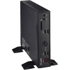 Shuttle DS20U Fanless Mini PC, Celeron 5205U, Triple Display, Dual LAN, WiFi + BT, Win 11 Pro (16GB RAM + 1TB SSD)