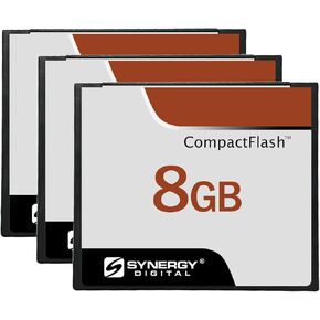 Synergy Digital 8GB Compact Flash Memory Cards, Compatible with Canon Powershot S200 Digital Camera - 30MB/s - Pack of 3