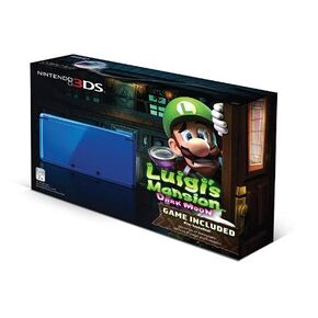 محمول ، Nintendo 3DS Cobalt Blue مع قصر Luigi: Dark Moon (متجدد)