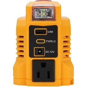 180 واط عاكس بطارية لـ DCB204 DCB200 DCB203 18V 20V LI Contract Converter Charger Portable مع USB Type C مناسب للتخييم في حالات الطوارئ (قابس الولايات المتحدة)