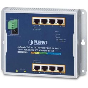 WGS-4215-8P2S Switch - 8 * Ports 10/100/1000T 802.3at PoE + 2 * Ports 100/1000X SFP Wall-Mount Industrial Managed Switch ( Planet )