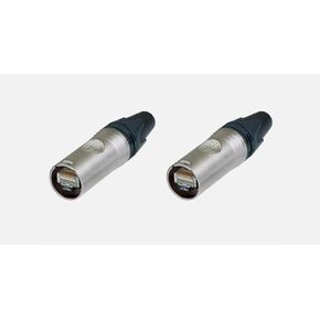 (2) Two Genuine NEUTRIK NE8MX6 CAT 6 RJ45 EtherCON Cable 24 AWG or Lower Nickel