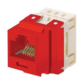 Panduit NK688MVL NetKey Cat6 UTP RJ45 Punchdown Keystone Jack Module, Violet / Purple