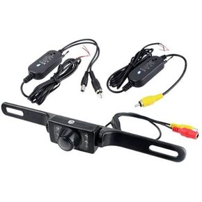 BW® 2.4G Wireless Car License Mount Rear View Backup Camera 7 IR LED Night Vision with Transmitter & Receiver (Waterproof Ip67 / Color Cmos / 135 Degree Viewing Angle/Distance Scale Line)