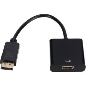 PZZPSS DisplayPort إلى كابل محول متوافق مع HDMI 1080p DP إلى Male المتوافق مع HDMI إلى محول أنثى للكمبيوتر الشخصي إلى HDTV