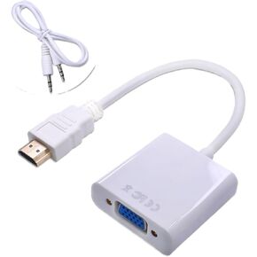 TISHRIC HDMI-Compatible to Adapter 1080P Digital to Analog Converter Male to Famale for PC TV Box Projector(Red)