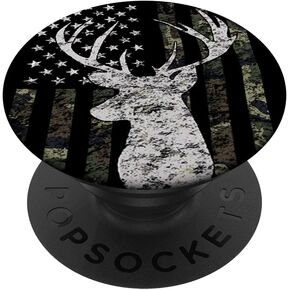 Buck Deer Hunting Camouflage Flag PopSockets PopGrip: Swappable Grip for Phones & Tablets PopSockets Adhesive PopGrip