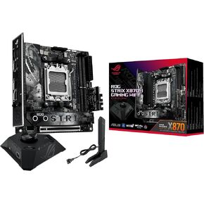 ASUS ROG Strix X870-I Gaming WiFi AMD X870 AM5 DDR5 8400 HDMI 2xUSB4 2X M2 USB3.2 WiFi 7 + BT Aura RGB 2.5Gbit LAN Mini ITX 10+2+1 Power Stages, Dual USB4, ROG Strix HIVE II Motherboard