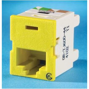 Ortronics Clarity TracJack Cat6 Jack, Dark Yellow OR-TJ600-44