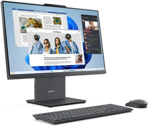 Lenovo 2024 IdeaCentre 24" All-in-One, FHD 100Hz,Anti-Glare, Touchscreen, AMD Ryzen 5 7535HS, 64GB DDR5 RAM, 1TB SSD, Wireless KB & Mouse, RJ-45, Wi-Fi 6, Webcam, W11 Pro, Grey in Saudi Arabia