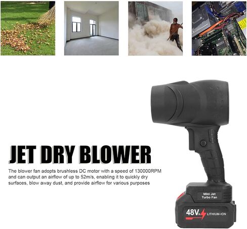 130000RPM Electric Dust Blower, Jet Dry Blower Cordless, Compact Blower Fan 1050W with Powerful Airflow, for Car Cleaning and Dust Removal, ABS Material (US Plug) in Saudi Arabia