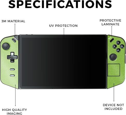ألعاب الجلد متوافقة مع Lenovo Legion Go - Solid Lime Green - Premium 3M Vinyl Protction Wrap Cover - من السهل تطبيق | مصنوع في الولايات المتحدة الأمريكية من قبل Mayyskins in Kuwait