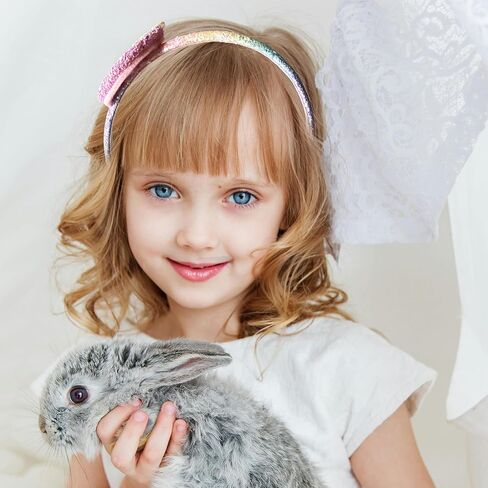 عصابة رأس على شكل آذان القطط، عصابة رأس بألوان قوس قزح لامعة للفتيات، عصابة رأس من الترتر اللامع، عصابة رأس جميلة ورقيقة مضادة للانزلاق، إكسسوارات شعر ممتعة للفتيات والأطفال الصغار in Kuwait