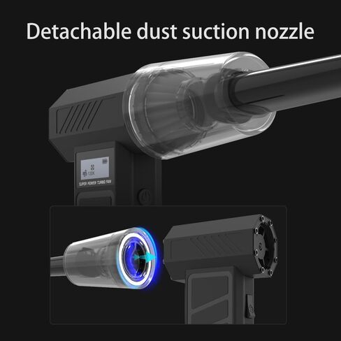 Cordless Air Duster for Keyboard Cleaning - 130,000RPM Super Power Rechargeable Dust Blower with 3 Speed Settings & LED Light - Portable Computer Air Duster for PC, Car, Electronics, Household in Kuwait
