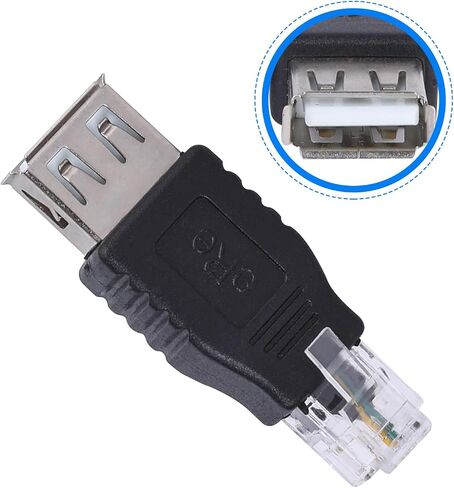 RJ11 Male to USB Female Telephone Connector, 2 Pack RJ11 Plug to USB A Telephone Line Adapter for Communication Fax Machine (RJ11 6P2C) in Saudi Arabia