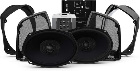 Rockford Fosgate HD14RK-Stage2 اثنين من مكبرات الصوت ومجموعة مكبرات الصوت لمختار 2014+ Road King Motorcycles in Saudi Arabia