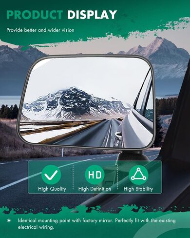 SCITOO Side View Mirror a Pair of Mirrors Door Mirror fit for 1987-1989 for Toyota 4Runner 1987-1995 for Toyota Pickup Black Manual Folding Manual Adjustment TO1321109 RM72004-111 in Saudi Arabia