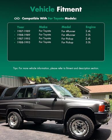 SCITOO Side View Mirror a Pair of Mirrors Door Mirror fit for 1987-1989 for Toyota 4Runner 1987-1995 for Toyota Pickup Black Manual Folding Manual Adjustment TO1321109 RM72004-111 in Saudi Arabia