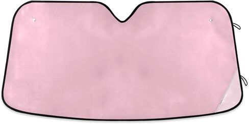 Kigai Light Pink Car Windshield Sunshade,Foldable Sun Visor Protector,Blocks UV Rays and Keeps Vehicle Cool Sun Shade for Car Truck SUV, M in Saudi Arabia