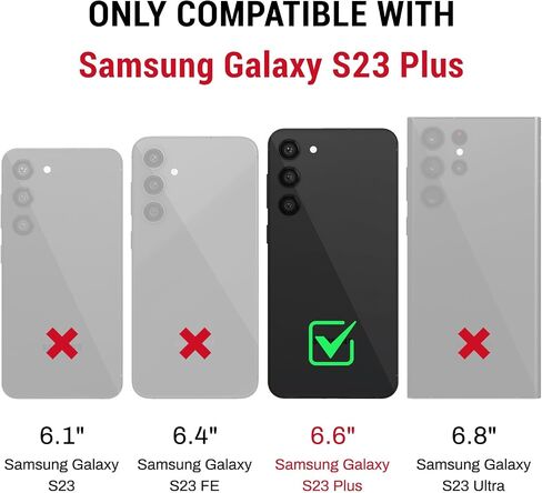 تم تصميمه لسيارات Samsung Galaxy S23 Plus مع حامل البطاقة ، [غطاء القفل المغناطيسي] in Kuwait