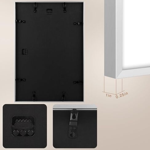 Space Art Deco, 11x14 Picture Frame Set of 3, Display Pictures 8x10 with Mat or 11x14 Without Mat, Wall Mounting Gallery Photo Frames, Gold in Kuwait