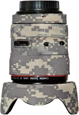 LensCoat Lens Cover for Canon 24-105 f4 is Camouflage Neoprene Camera Lens Protection Sleeve (Realtree AP Snow) lenscoat in Saudi Arabia