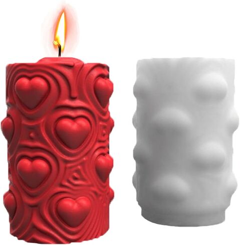 3D Cylindrical Wave Spiral Candle Silicone Mold Irregular Geometric Pillar Swirl Candle Soap Mold Fondant Chocolate Cake Baking Mould Plaster Clay Resin Epoxy Mold in Saudi Arabia