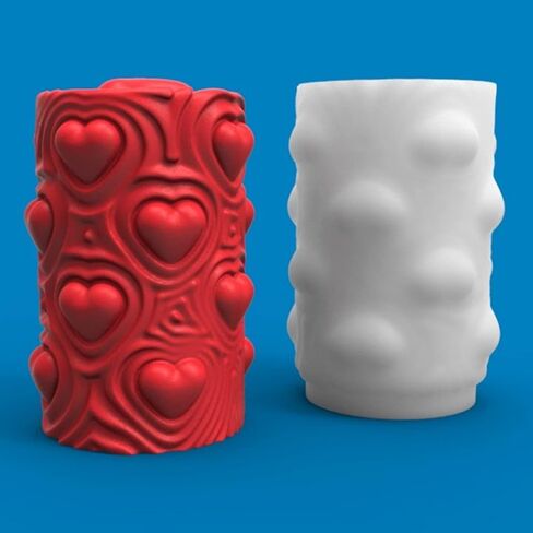3D Cylindrical Wave Spiral Candle Silicone Mold Irregular Geometric Pillar Swirl Candle Soap Mold Fondant Chocolate Cake Baking Mould Plaster Clay Resin Epoxy Mold in Saudi Arabia