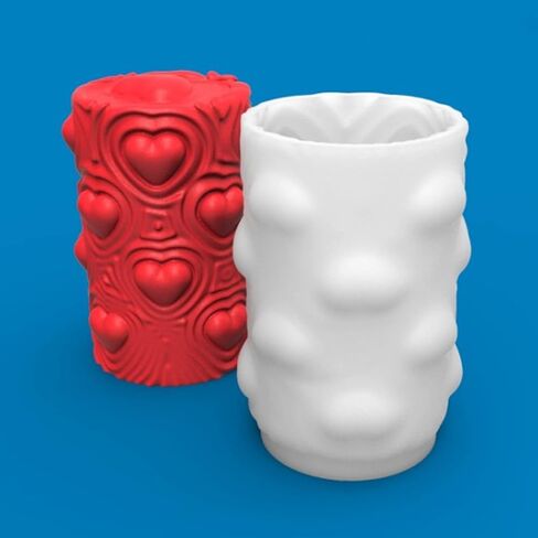 3D Cylindrical Wave Spiral Candle Silicone Mold Irregular Geometric Pillar Swirl Candle Soap Mold Fondant Chocolate Cake Baking Mould Plaster Clay Resin Epoxy Mold in Saudi Arabia