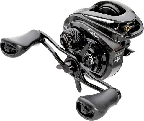 Lew’s Custom Baitcast Fishing Reel, 9+1 Bearings, Aluminum Frame and Sideplates, ParaMag RX Brake, Carbon Fiber Drag, Speed Gears, Black/Silver in Saudi Arabia