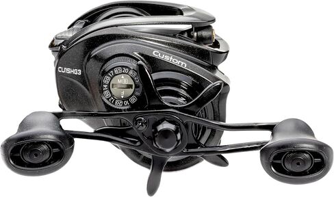 Lew’s Custom Baitcast Fishing Reel, 9+1 Bearings, Aluminum Frame and Sideplates, ParaMag RX Brake, Carbon Fiber Drag, Speed Gears, Black/Silver in Saudi Arabia