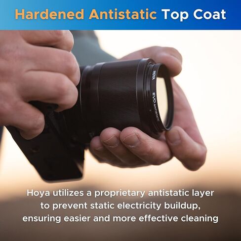 Hoya EVO ANTISTATIC 55mm Protector Super Multi-Coated Slim Frame Water & Stain Resistant Filter (XEVA-55PROTEC) in Saudi Arabia