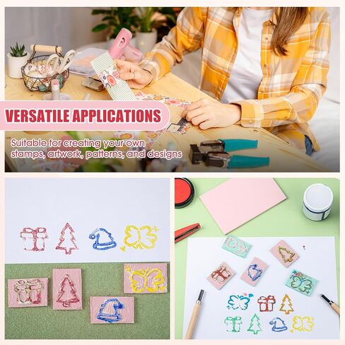 50 Pcs 4 x 6 x 0.25 Inch Rubber Stamp Carving Blocks Soft Linoleum Block Rubber Carved Brick for Stamp Soft Rubber Crafts and DIY Craft Project in Saudi Arabia