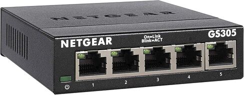 NetGear GS305 ، 5 Port Gigabit Ethernet Network Switch ، Ethernet Splitter ، Hub ، سطح المكتب ، المعادن القوية ، بدون مروحة ، توصيل وتشغيل in Kuwait
