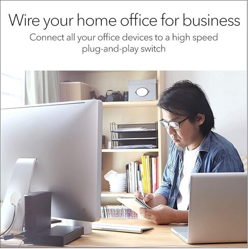 NetGear GS305 ، 5 Port Gigabit Ethernet Network Switch ، Ethernet Splitter ، Hub ، سطح المكتب ، المعادن القوية ، بدون مروحة ، توصيل وتشغيل in Kuwait