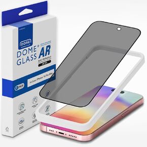 DOME GLASS Whitestone DOME AR Privacy [Super Anti-Reflection & Privacy] Tempered Glass Screen Protector for iPhone 16 with Easy Installation Tool [1Pack]