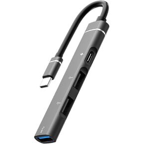 4 In 1 USB C Hub USB C Splitter USB C To USB2.0/USB3.0/PD Multiport Adapter For Laptop Cellphone Tablet Accessories Type C Adapter With USB3.0 Aluminum Alloy Type C Hub Type C Hub For Office Use Type