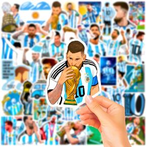 10 Pcs Messi Stickers Waterproof Vinyl Soccer Decals Messi Soccer Stickers for Laptop Water Bottle & More